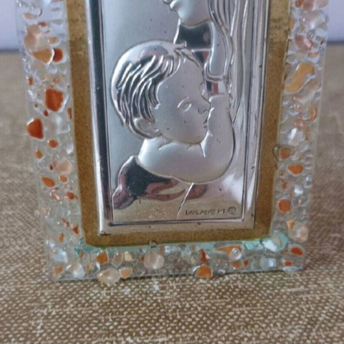 Silver (925) Panagia decorative icon 15x8 cm