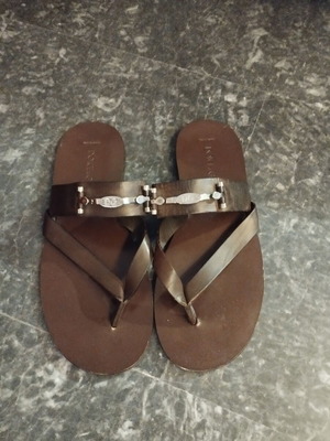 Dolce & Gabbana men's leather sandals used, size 45, brown