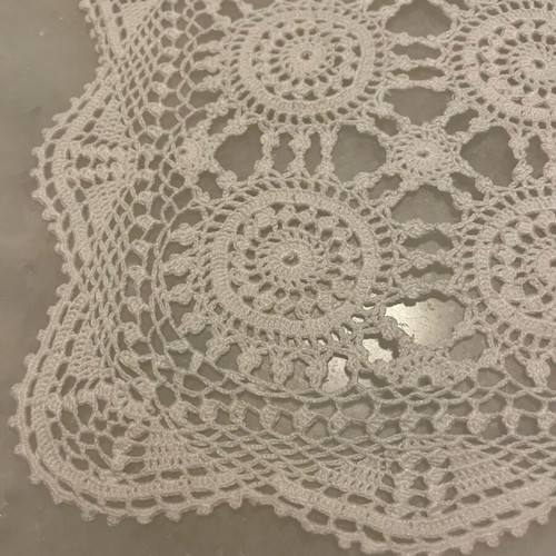 Handmade crocheted table runner like new