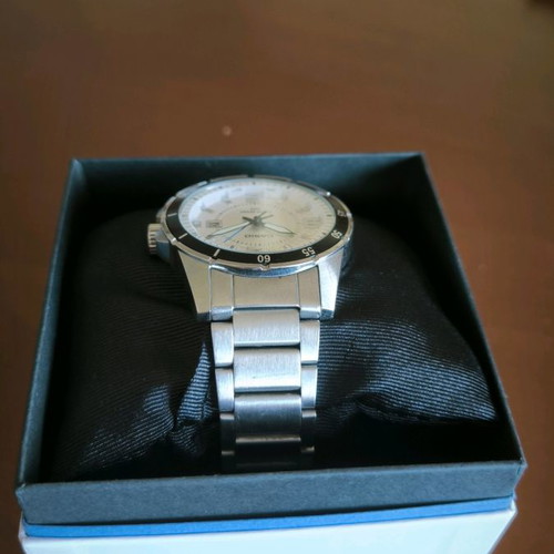 Casio men's watch used with silver metal bracelet