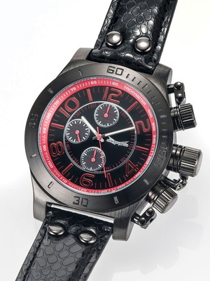 Sarastro Publius wristwatch, XXL size, quartz, black strap