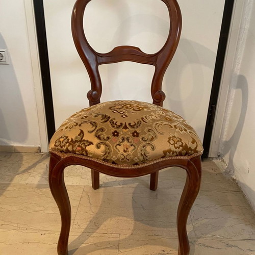 Baroque dining chair new with embossed fabric