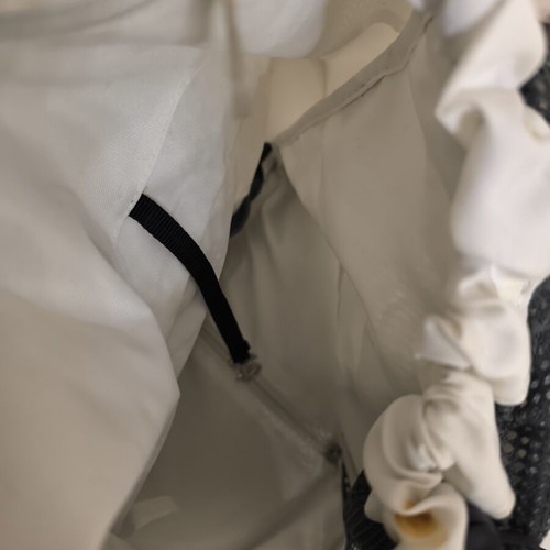 Marsipos for Small Dogs used, white with black details and pockets
