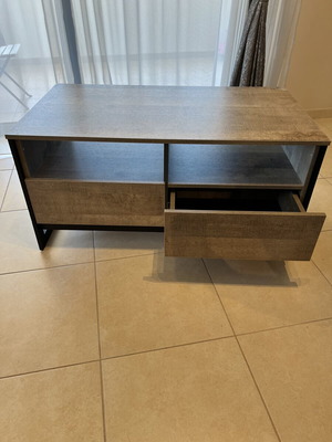 Pakoworld Arden living room furniture set like new, wood dark walnut-anthracite