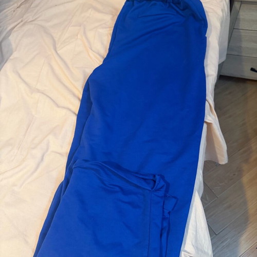 Sweatpants used, blue, size L, missing drawstring