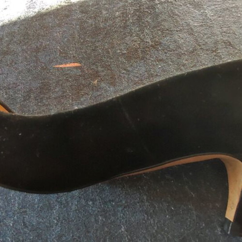 Black suede pumps used, size 37, 4 cm heel