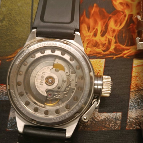U-BOAT Classico 45mm automatic watch like new, black