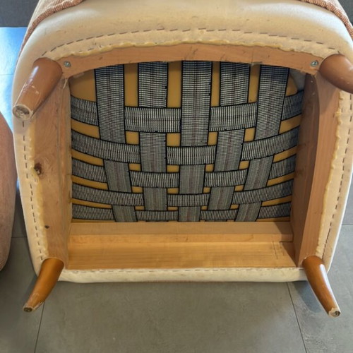 Armchair with footstool like new, removable washable cover