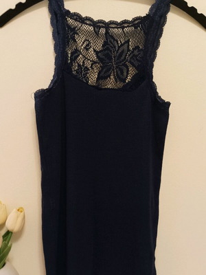 Bershka tank top used, size S, navy blue