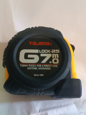 Tajima G-Lock Tape Measure 7cm/25mm Yellow Elastomer New