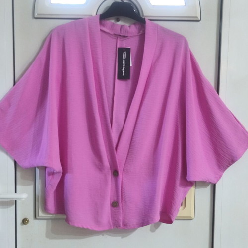 Kimono bolero pink one size oversized new