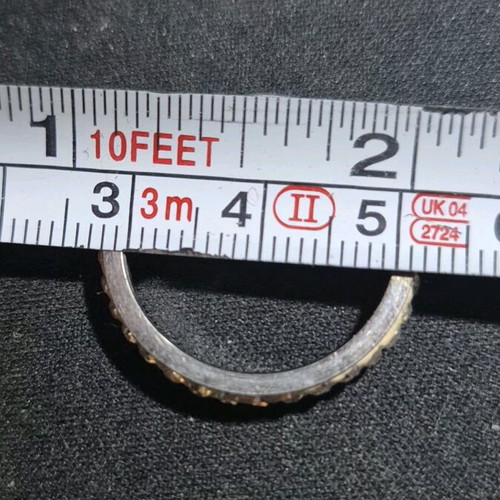 Eternity ring stainless steel with zirconia like new, size 19