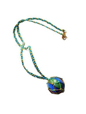 SFERA Macrame Necklace Handmade, New, Blue Multicolor