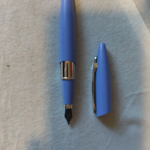 Pen blue used, refillable