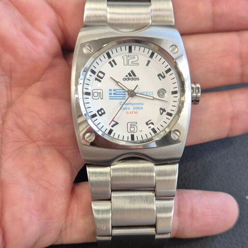 Adidas Euro 2004 Champions wristwatch, silver, 5ATM