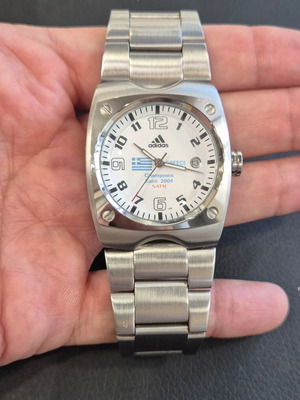 Adidas Euro 2004 Champions wristwatch, silver, 5ATM