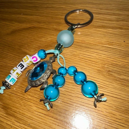 Crete keychain like new, blue multicolor
