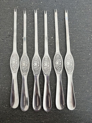 Kreeften vorken set of 6 like new