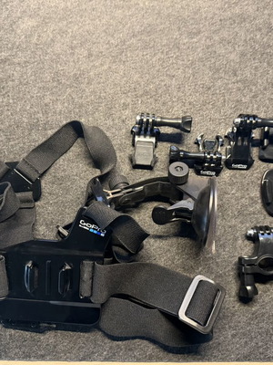 GoPro mounts used including chest, adhesive, windshield