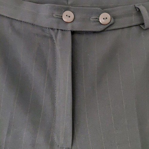 Fabric pants s/m black with subtle brown stripe like new