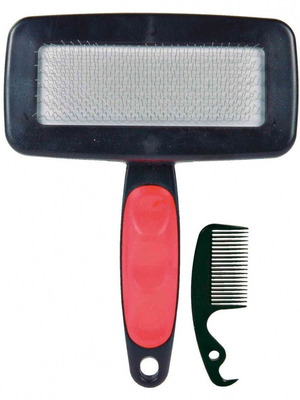 Trixie Soft Brush for Coat Care with Comb New