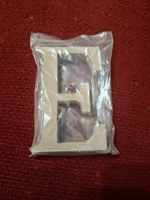Letter E made of MDF for crafting