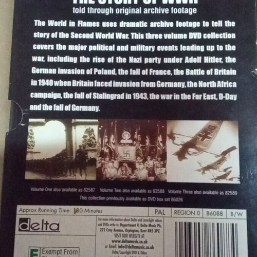 The World In Flames Three DVD Box Set like new