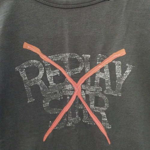 Replay cotton long-sleeve kids shirt like new, gray, size 116 cm