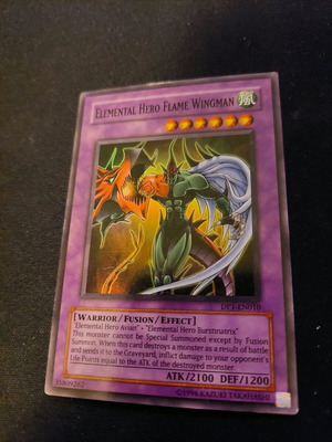 Yu-Gi-Oh Elemental Hero Flame Wingman SUPER RARE DP1-EN010 σαν καινούργιο