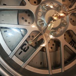 Wall clock wheel used, analog