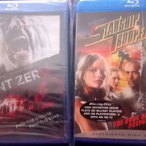 Blu-Ray movies new, Starship Troopers 3 Marauder & Patient Zero pack