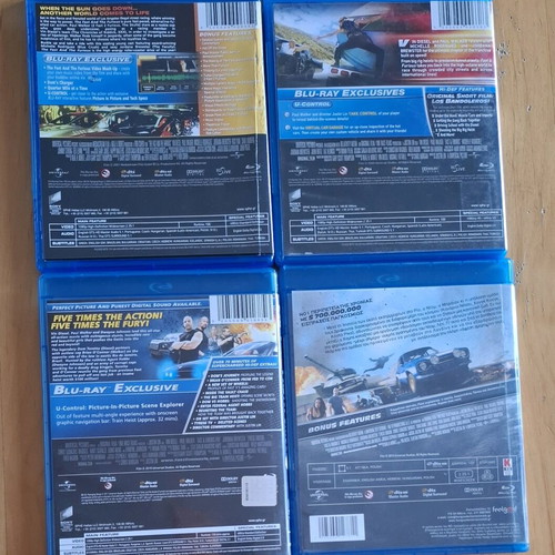 Fast & Furious collection 4 Blu-ray like new with Greek subtitles