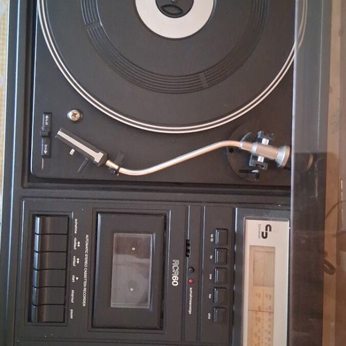 German stereo system used with cassette, radio, and speakers