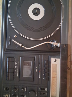 German stereo system used with cassette, radio, and speakers