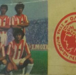 Χαρτάκι Ολυμπιακός Πειραιώς 1981/82 μεταχειρισμένο, αποκολλημένο