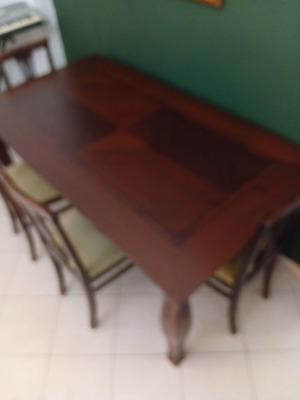 Dining room furniture set with table, 4 chairs and coffee table