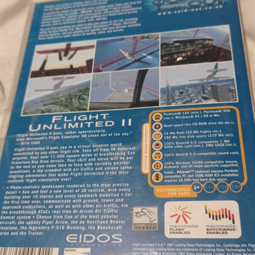 Flight II Unlimited PC CD ROM like new