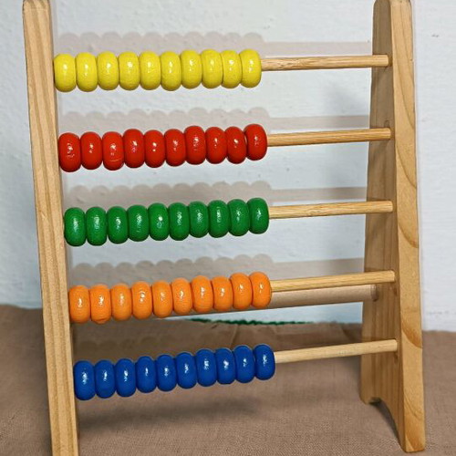 Wooden abacus used