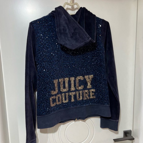 Juicy Couture cardigan dark blue with rhinestones like new