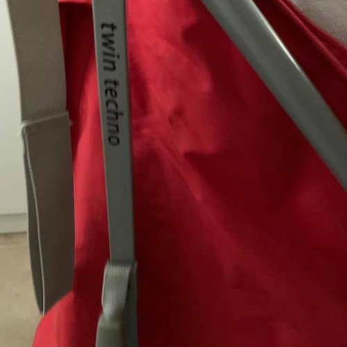 Maclaren Twin Techno red stroller like new for newborn twins