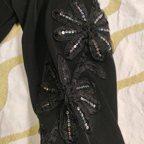 Figaro black blouse like new with sequins, size L
