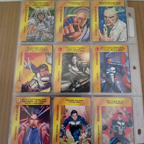 Vintage Marvel Overpower Trading Cards set of 36, new