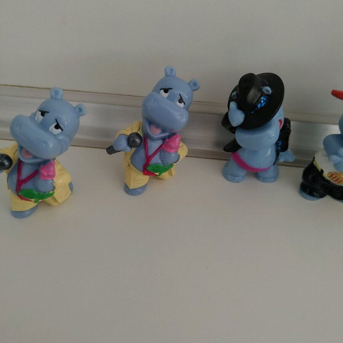 Kinder Happy Hippo Company collectible series used, 7 figures