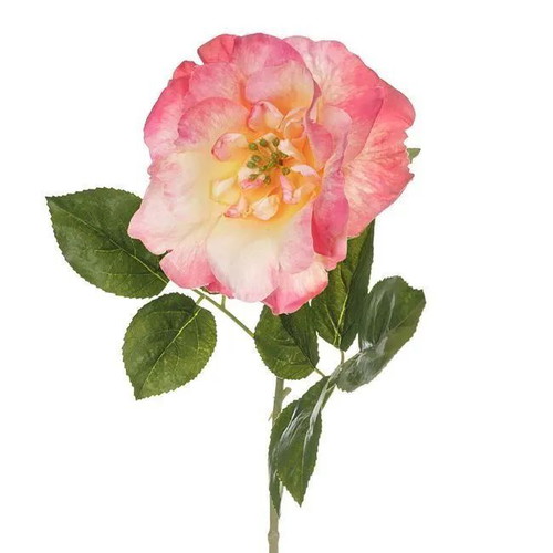 Set of 3 Decorative Pink Rose Flowers 49cm new