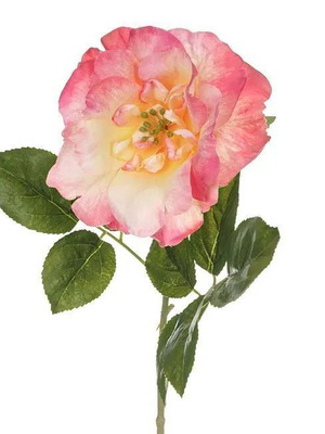 Set of 3 Decorative Pink Rose Flowers 49cm new