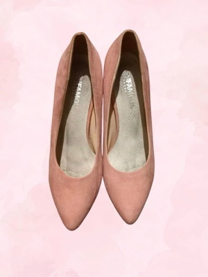 Γόβες Famous Shoes ροζ σαν καινούργιες, μέγεθος 39