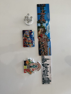 Collectible travel magnets and Atomium Brussels decoration new