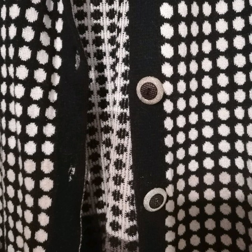 Long cardigan black and white like new, size L