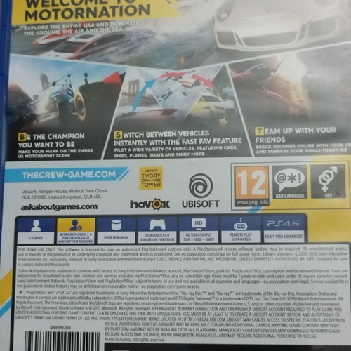 The Crew2 game like new, racing on open tracks