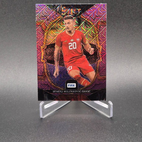 2022 Panini Select FIFA Terrace Purple Mojo Prizm Sergej Milinkovic-Savic card